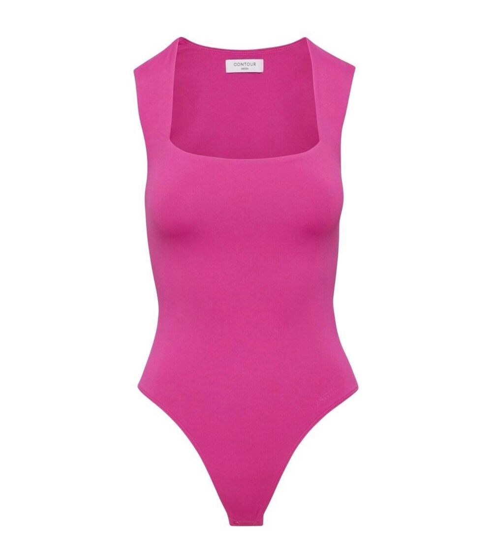 Aritzia Contour Esteem Square Neck Bodysuit magenta pink womens size S NEW